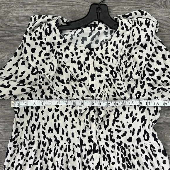 NWOT Zara Animal Print Babydoll Mini Dress - Picture 9 of 12